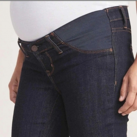 OLD NAVY Maternity Side Panel Dark Wash Skinny Jeans - Picture 2 of 13
